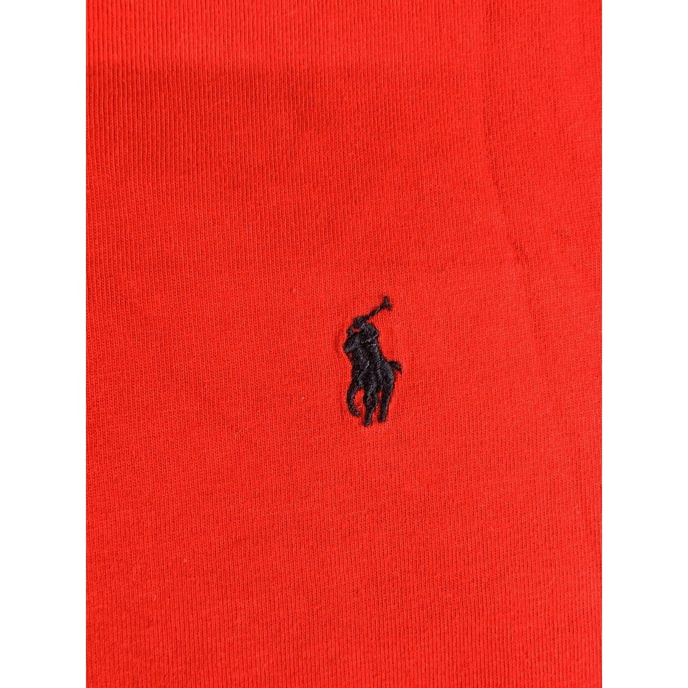 Polo Ralph Lauren Boys Red VNeck T-Shirt Youth Large 14 16 Short Sleeve Cotton - Picture 2 of 8